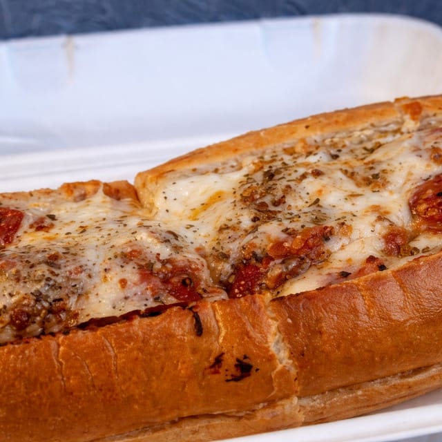 Meatball Parmigiana Hero.
