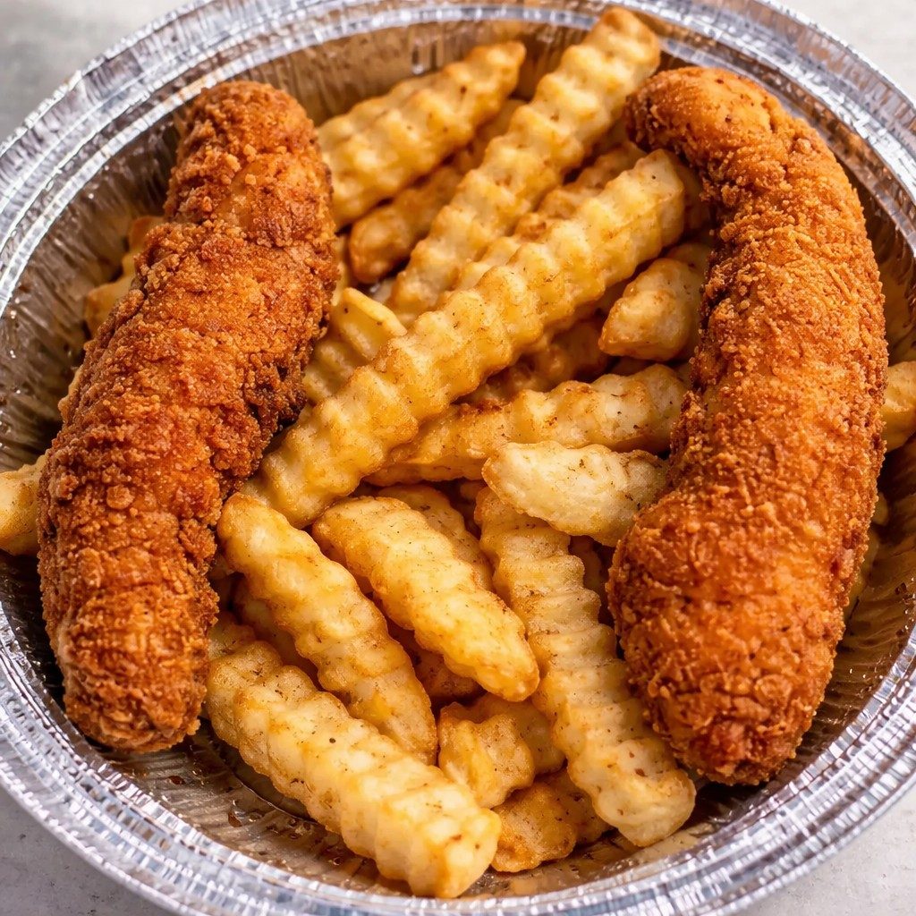 Chicken Fingers with Fries.