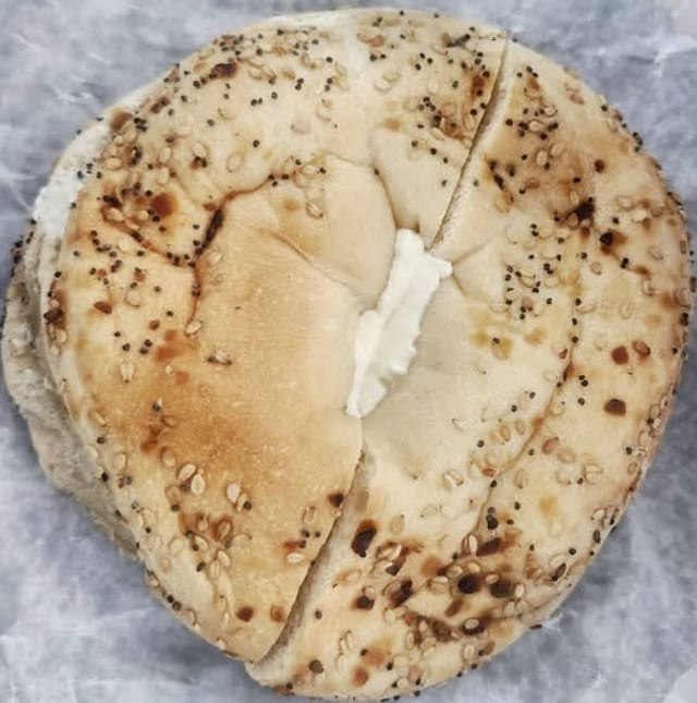 Bagel w/ Strawberry Cream Cheese.